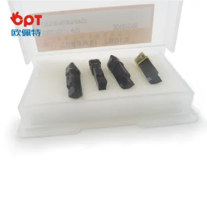 PCD radius horizon grooving inserts geometry