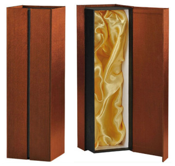 Luxury Golden Wine Paper Box with Silk Insert