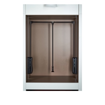 Metal Pull-Down Closet Organizer in Silver or Black - Side Mounted Wardrobe Solution