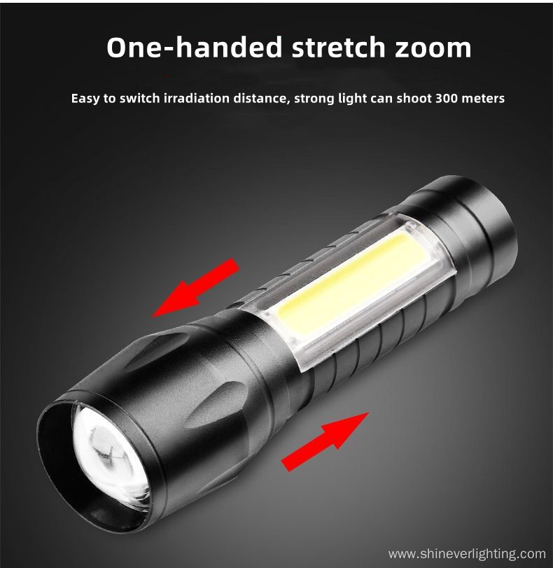 Portable Rechargeable Super Bright Mini LED COB Torch