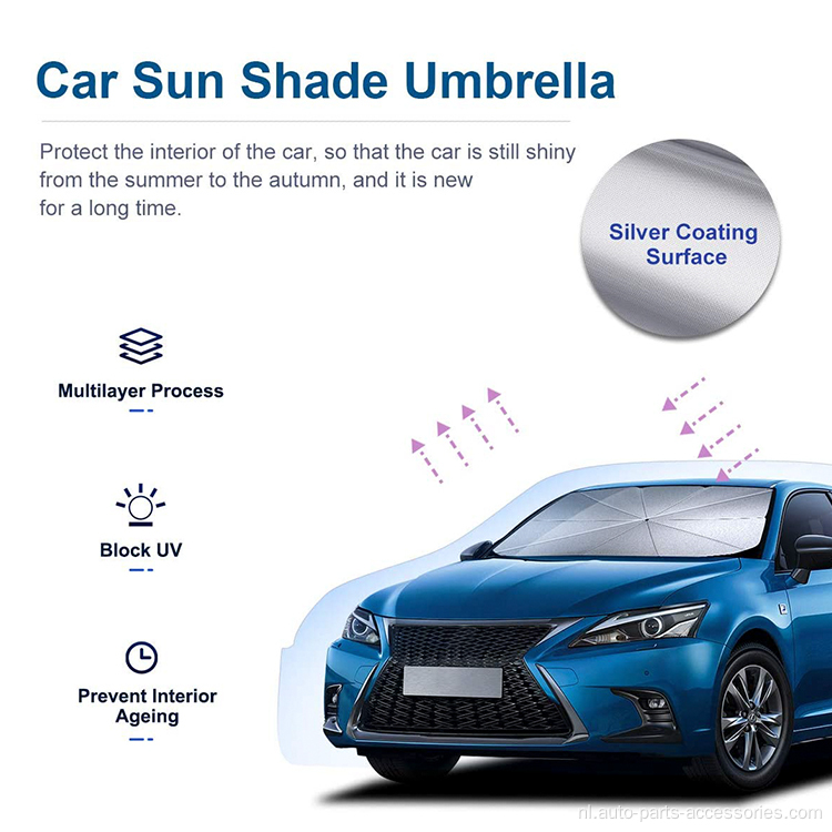 Voorruit zonschaduw opvouwbare reflector windshields paraplu
