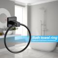 Stainless Steel Round Wall Hanging Towel Ring Clothes Rack Holder Hanging Rack Shelf Bathroom Product Accessories