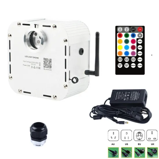 Color-Changing Bluetooth Twinkle Fiber Optic Light Engine for Creating Starsky Home Decor and Theatre Ceiling Lighting