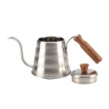 Pour over coffee kettle with wooden handle