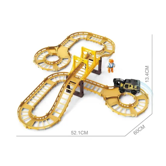 DIY Electric Flexible Rail Vehicle Construction Toy