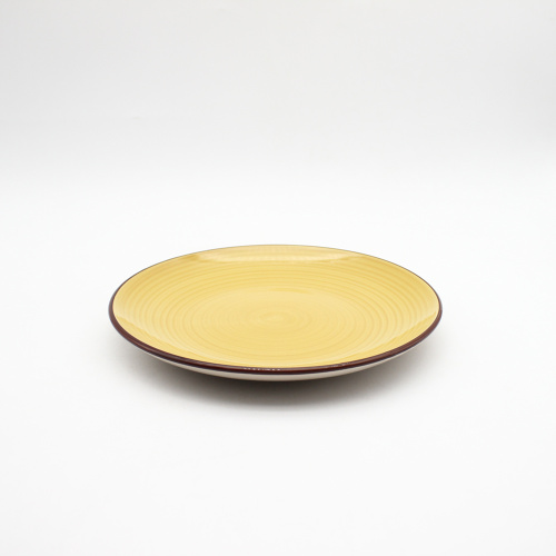 piastre di ceramica minimalista gialla piatti in ceramica semplice