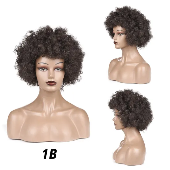 Afro Kinky Curly Short Wig  Fluffy Heat Resistant Synthetic Cosplay Costume Full Wigs  For Women  Men