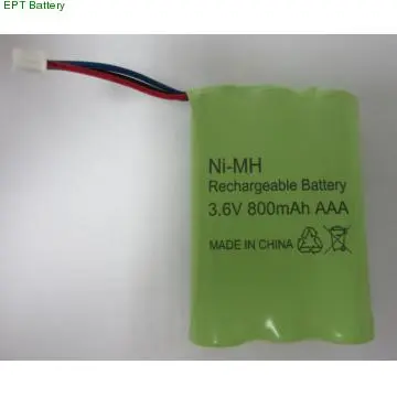 AAA 800mAh 3.6V NIMH battery pack for cordless phone/ walkie-talkie