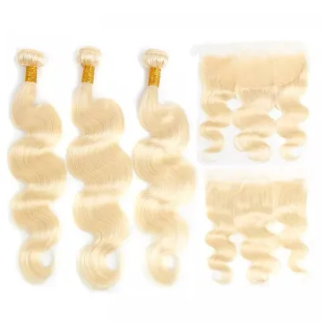 Free Shipping Human Hair Extension Virgin Indian Hair Raw Unprocessed 613 Bundles With Closure