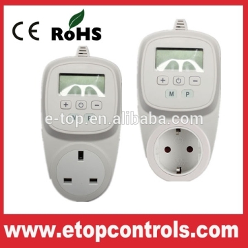 Plug in programmable DE plug thermostat