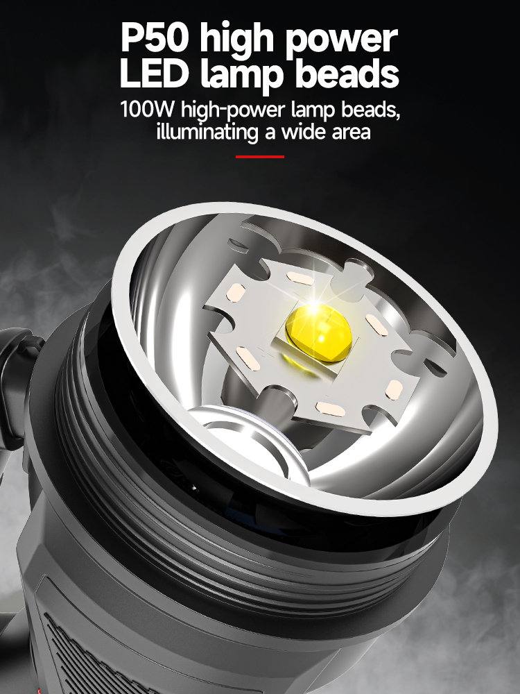 Handheld Rechargeable Powerful Led Searchlights Miner'S Lamp-detail-3
