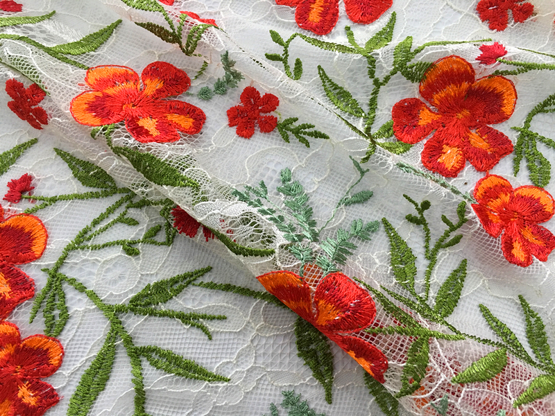 Lace Mesh Embroidery Fabric