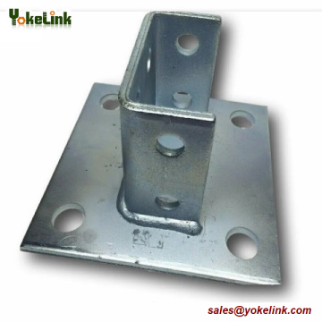 Base de poste de canal, galvanizado en caliente