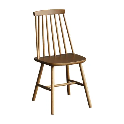 Natural Wood Windsor Dining Chairs for Banquets