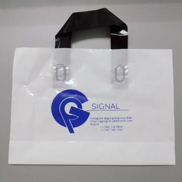 Bolsa de asa de bucle suave de plástico biodegradable