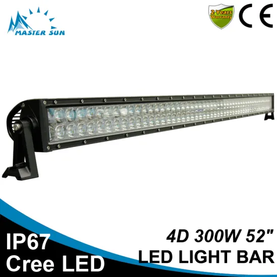 Waterproof 4D 52inch 300w led tractor work light car led light bar off road led light bar