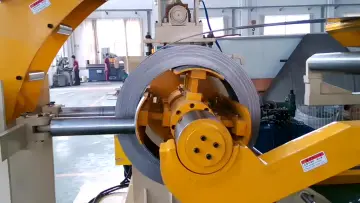 Hydraulic decoiler plate straightening machine and servo feeder machine 3 in 1