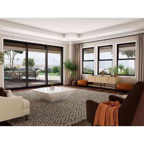 Aluminium Patio Doors Double Glazed Tempered Glass Hurricane Impact sliding door Manufactory
