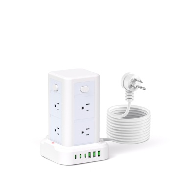 Hot Sale America Power Strips with Overload Protection - US Socket 8-Way 3USB + 3Type-C Extension Cable Reel
