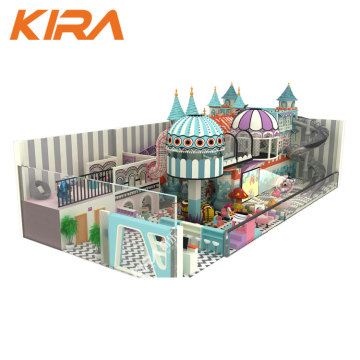 Équipement de terrain de jeu intérieur pour enfants à jeu doux: nouveau design macaron thème pour les parcs d'attractions