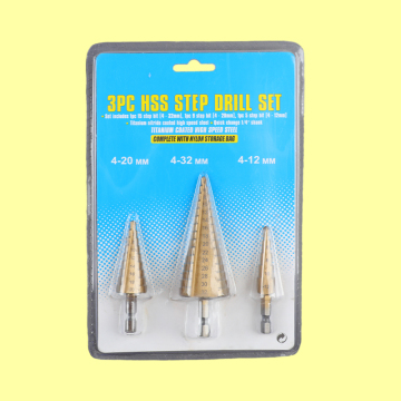 Conjunto de bits de perfuração: Bits de perfuração de etapa HSS, serras de orifício para aço-4-12 a 4-204-32 Ferramentas de perfuração do núcleo
