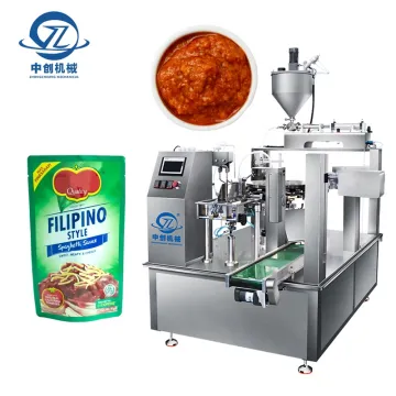 Envasadora Doypack for Pre-Made Retort Food Pouches: Spaghetti, Pasta, and Bolognese Sauce Packaging Machine