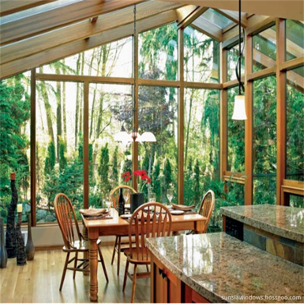 Customized Sun Room Winter Garden Glass House With Insulated Glass 