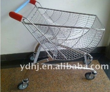 New design supermarket rolling hand trolley