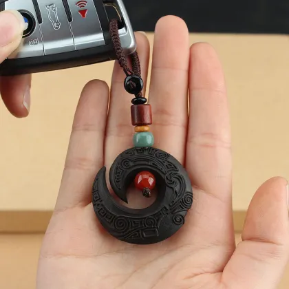 Wholesale Handmade Nepal Buddhist Ebony Mantra Pendant Necklace with Classical Aesthetics and Feng Shui Blessing