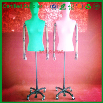 blue and pink double cute half body female torso mannequin