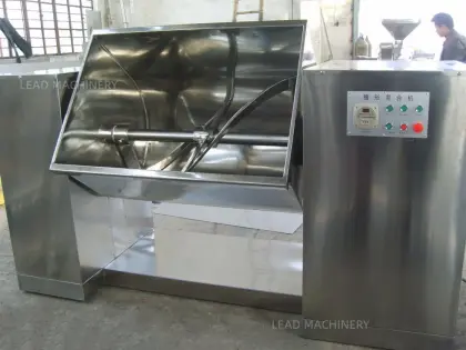 Industrial guttered wet mixing machine trough paddle mixer