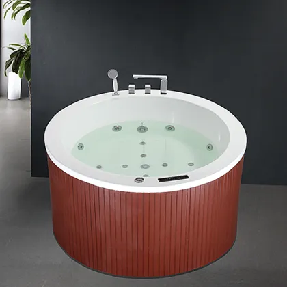 Japanese Wooden Bathtub with Massage Feature