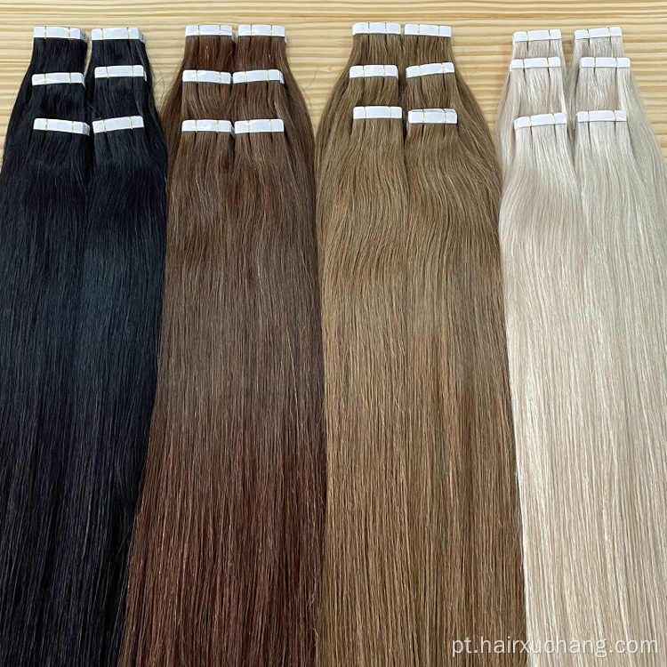 Extensão de cabelo de fita Human Black Natural Hair Extensão Humana Pu Invisível Fita Extensão de Cabelo Fornecedores