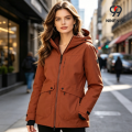 Parka funcional feminina com capuz