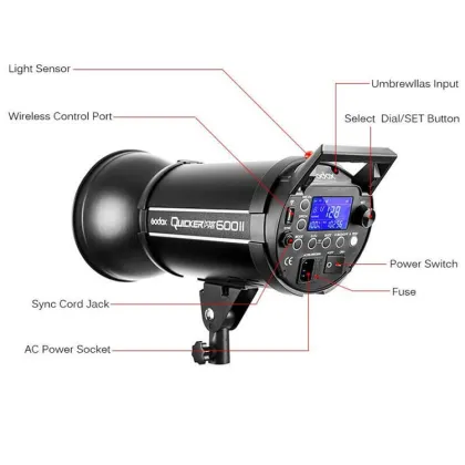Godox Quicker600IIM 600W Studio Strobe Flash Light for High Speed Shooting