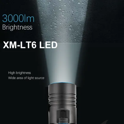 Underwater Rechargeable Diving Flashlight Wit Strap