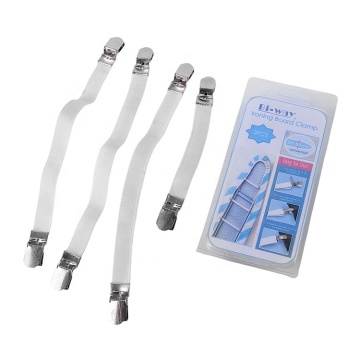 Ironing Board Cover Fasteners & Elastic Bed Sheet Grippers Set