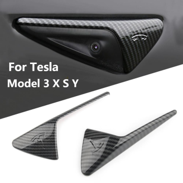Carbon Fiber ABS Protection Cover for Tesla Model 3/X/S/Y - 2Pcs/Set