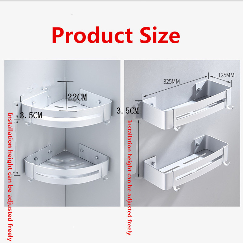 Bathroom shelf toilet toilet vanity triangle towel storage wall-free punching wall hanging bathroom