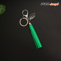 Portachiavi con cavo USB riflettente verde a forma di lampo