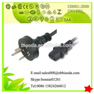 IEC C13 SAA ac power cord Australia Standard Plugs And Connectors