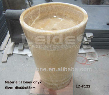 Honey onyx cone pedestal basin onyx pedestal basin                        
                                                Quality Choice