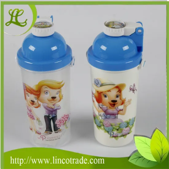 550ML BPA FREE Plastic Kids Drink Water Bottle With Straw