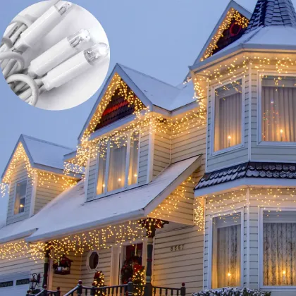 Waterproof LED Christmas Curtain Lights - Wedding & Holiday Decorative Lighting