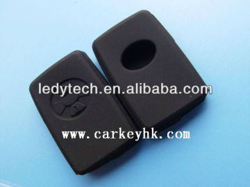 Car remote key case Toyota Yaris silicone 2 buttons with black color