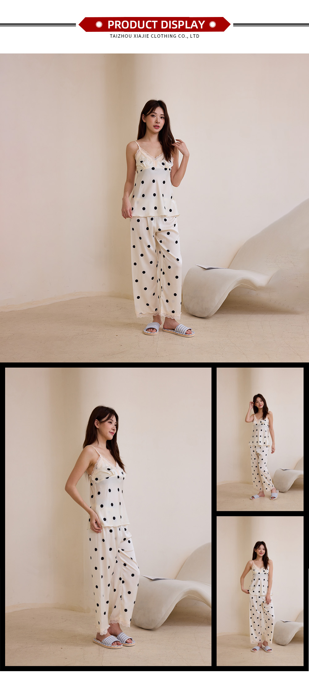 Spaghetti Strap Pajama Set3-1-X