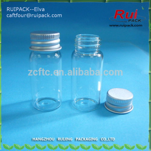 clear cylinder glass bottle, cosmetic glass bottle with cap, tube type glass bottle