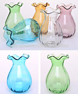 Wholesale colored glass vase decorative glass vase