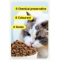 Comida de carne de gato cheia de carne liofilizada