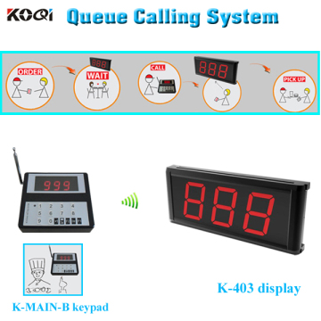 CE Approved 433.92MHz Queuing Service Managing